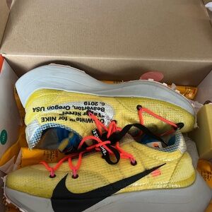 Nike Yellow Sneakers with High-Top Design and Black Swoosh